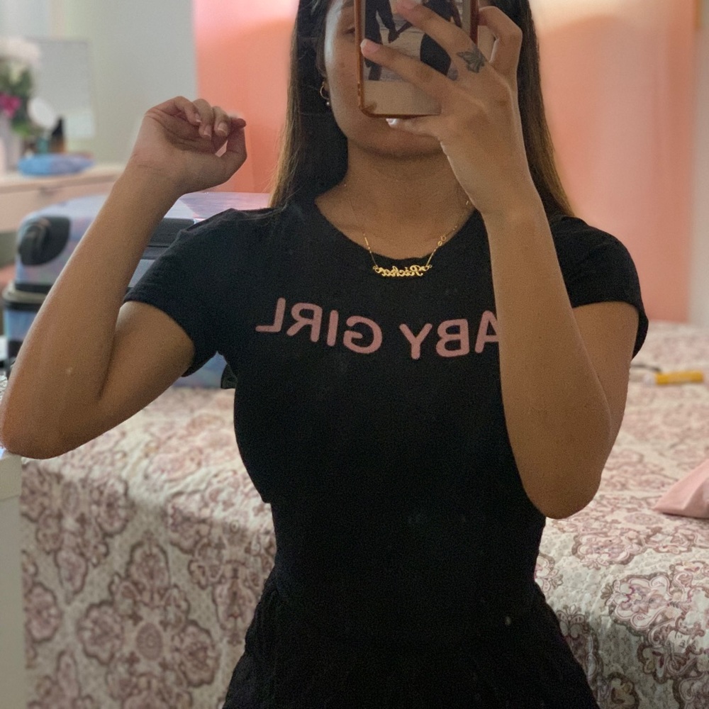I Love Jw | Black BabyGirl Top w/ Purple